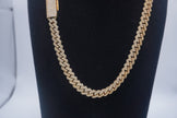 14K Yellow Gold Cuban chain with Lock 9.7ctw Genuine Natural Diamonds