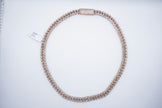 14K Yellow Gold Cuban chain with Lock 9.7ctw Genuine Natural Diamonds
