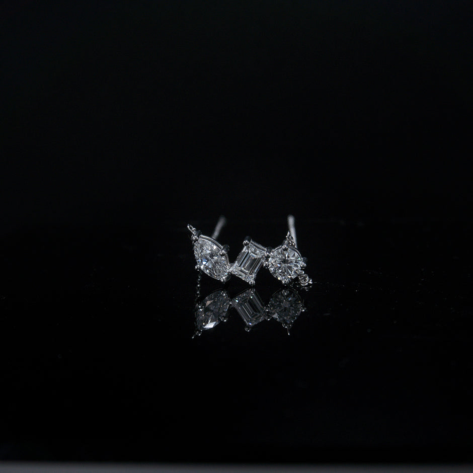 White Gold Orion Constellation Diamond Necklace