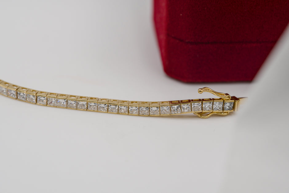 Princess Cut Diamond Tennis Bracelet