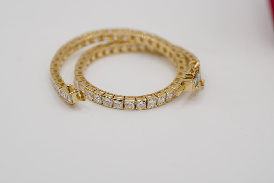 Princess Cut Diamond Tennis Bracelet