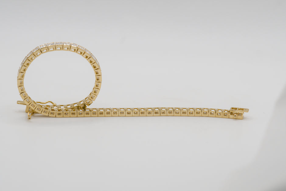 Princess Cut Diamond Tennis Bracelet