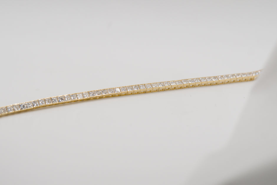 Princess Cut Diamond Tennis Bracelet