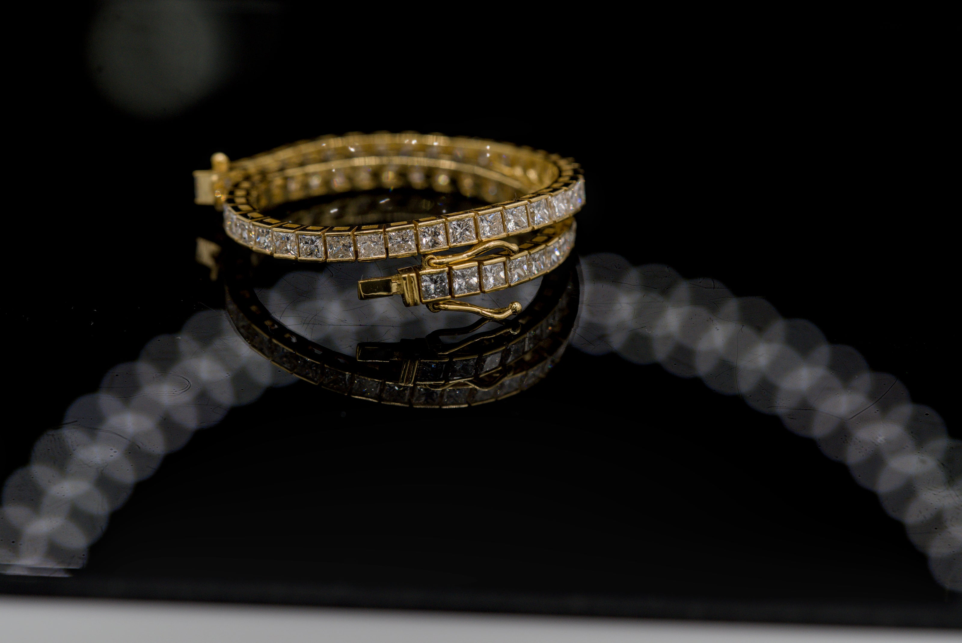 Princess Cut Diamond Tennis Bracelet