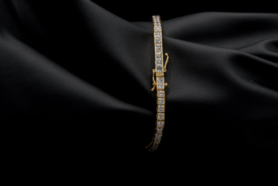 Princess Cut Diamond Tennis Bracelet
