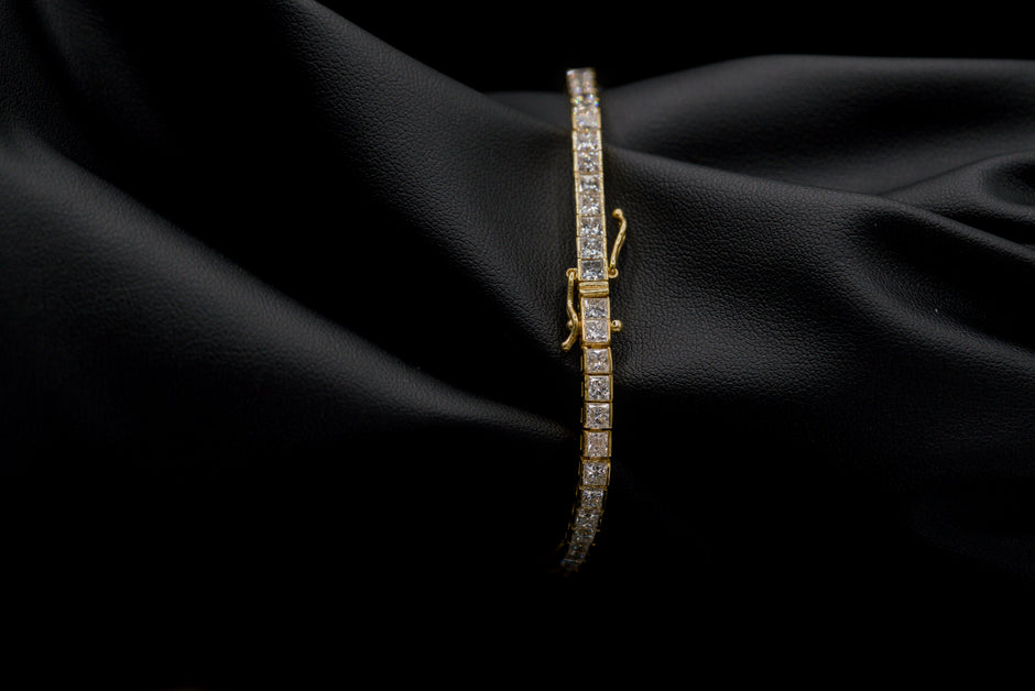 Princess Cut Diamond Tennis Bracelet