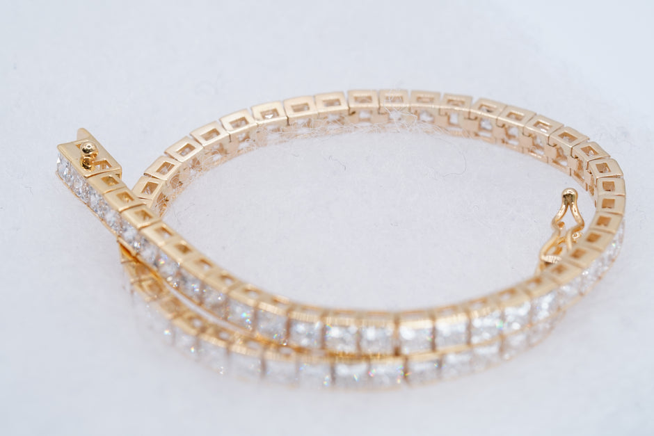 Princess Cut Diamond Tennis Bracelet