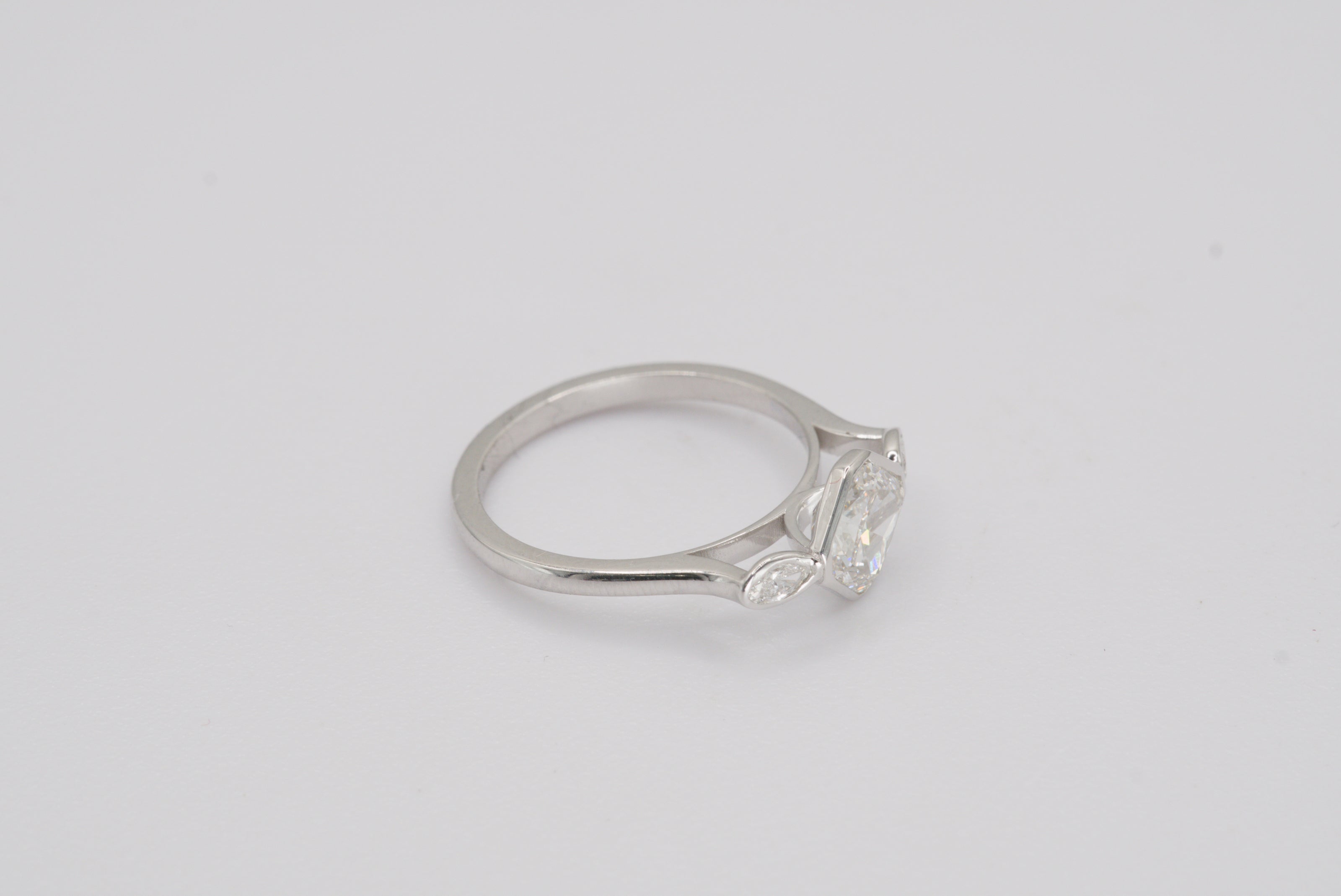 Luxe Cushion Cut Diamond Ring with Marquise Accents