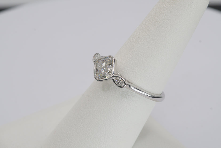 Luxe Cushion Cut Diamond Ring with Marquise Accents