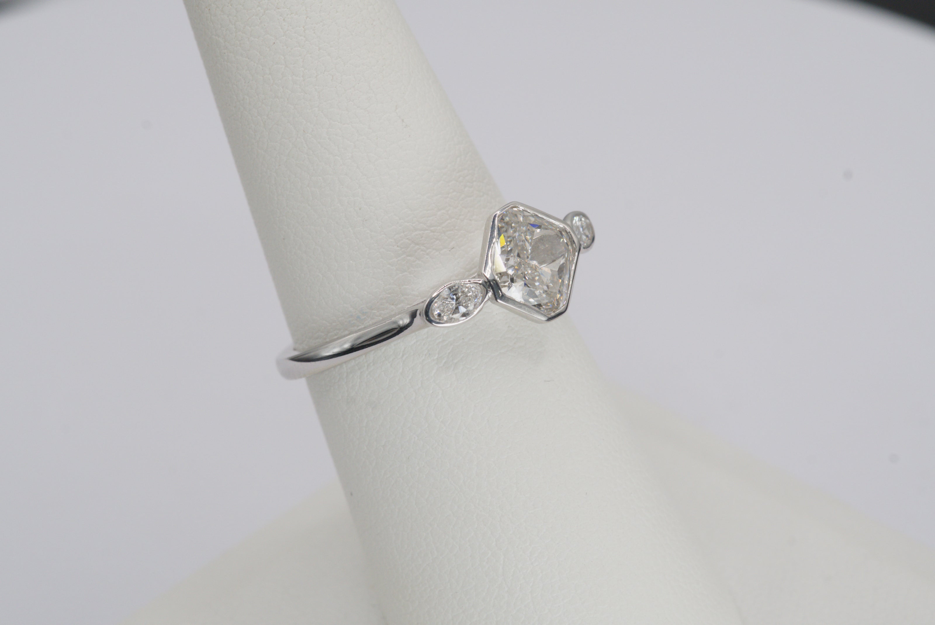 Luxe Cushion Cut Diamond Ring with Marquise Accents