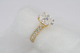 5.1ct Oval Brilliant IGI Certified Lab Diamond Solitaire Ring in 14K Yellow Gold