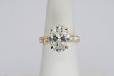5.1ct Oval Brilliant IGI Certified Lab Diamond Solitaire Ring in 14K Yellow Gold