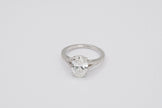 IGI Certified Oval Diamond Solitaire Split Shank Ring in White Gold