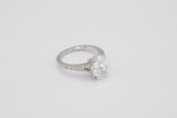 IGI Certified Oval Diamond Solitaire Split Shank Ring in White Gold