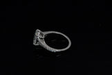 IGI Certified Oval Diamond Solitaire Split Shank Ring in White Gold