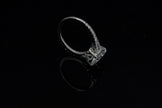 IGI Certified Oval Diamond Solitaire Split Shank Ring in White Gold
