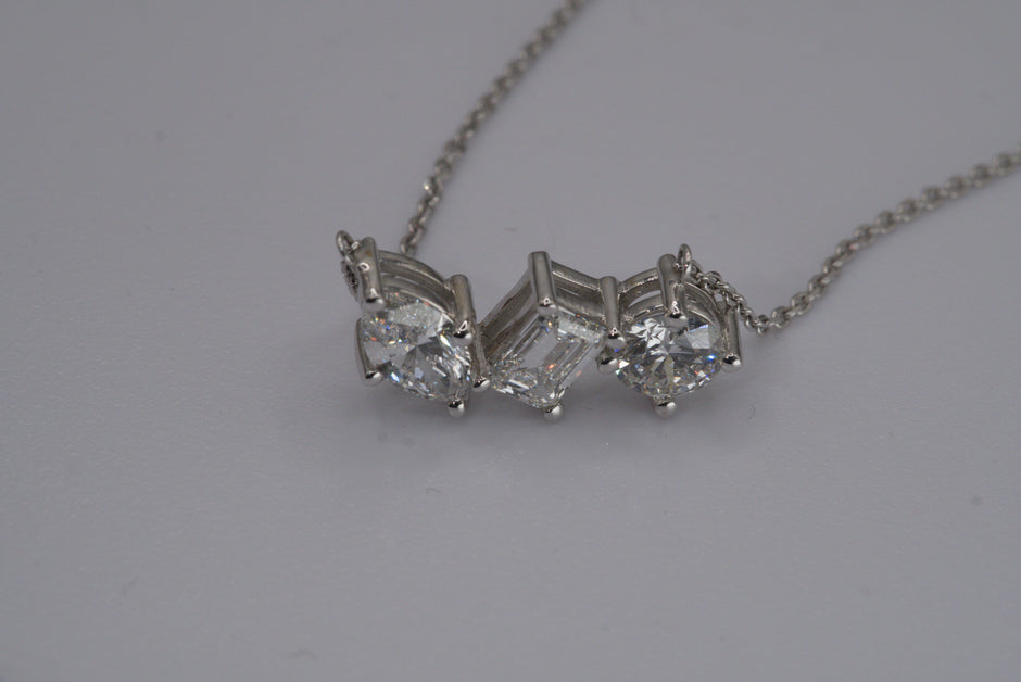 White Gold Orion Constellation Diamond Necklace