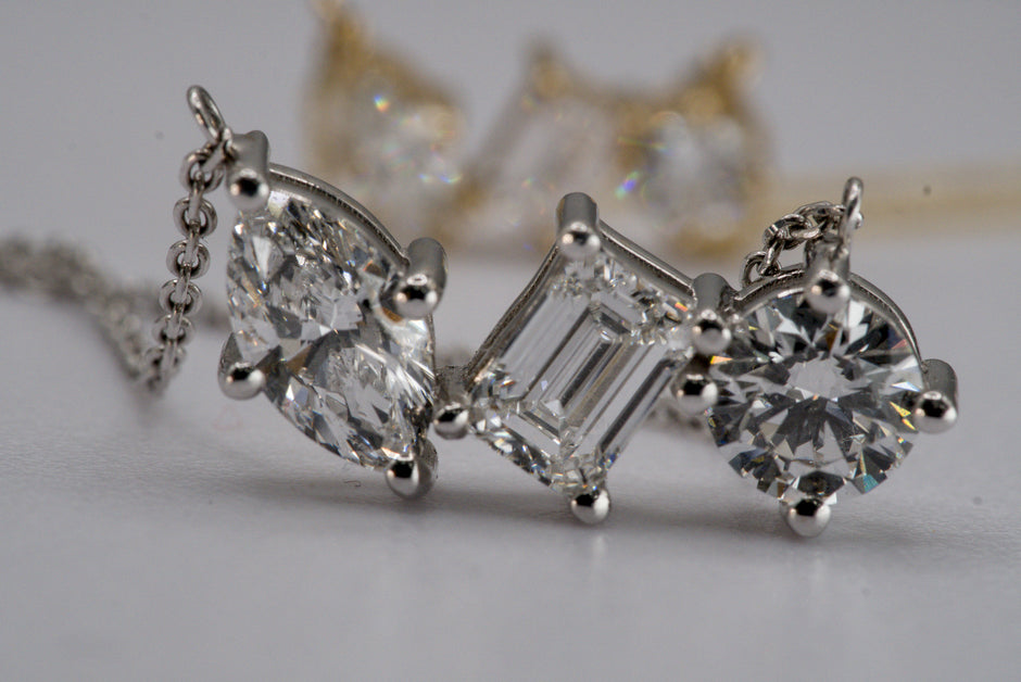 White Gold Orion Constellation Diamond Necklace