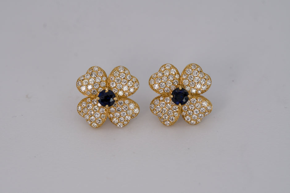Flower Clover Earrings