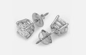 2.00 Ct IGI certified E VS1 Round Cut Lab Grown Diamond Stud Earrings