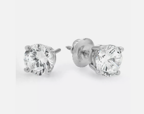 2.00 Ct IGI certified E VS1 Round Cut Lab Grown Diamond Stud Earrings